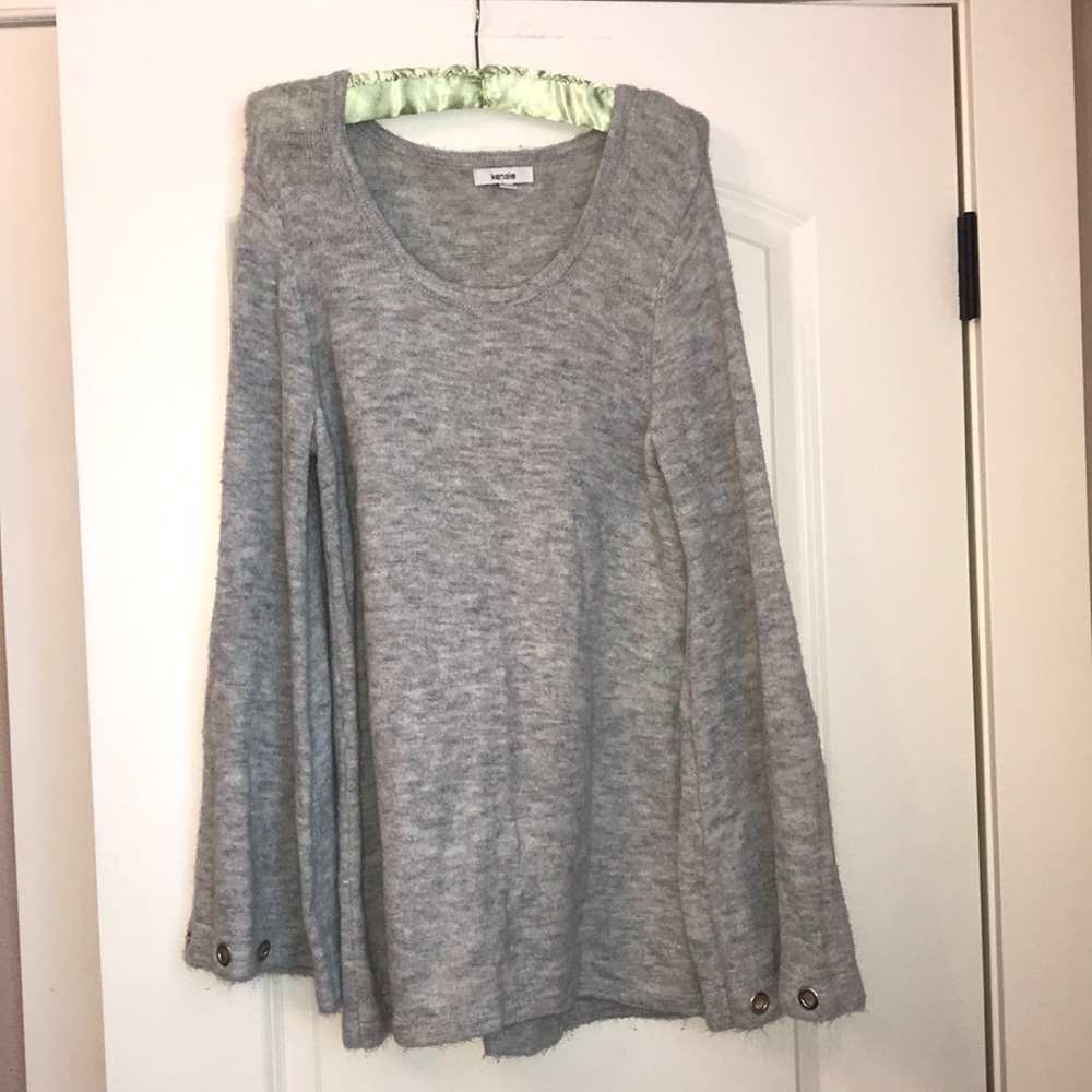 Adorable oversized sweater with bell sleeves